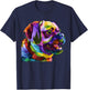 Pug Pop Art Colorful Portrait Carlino for Dog Lovers T-Shirt - T-Shirt | Navy