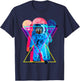 Spaced Out Triple Astronaut & Outer Space Art T-Shirt - T-Shirt | Navy