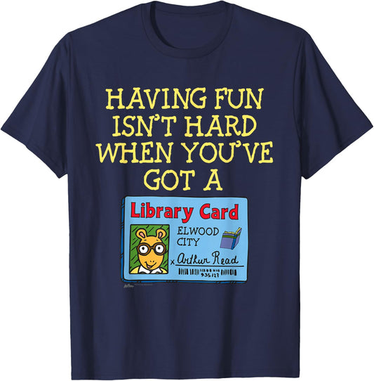 Arthur Having Fun Isnt Hard Small T-Shirt - T-Shirt | Navy