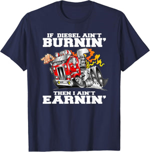Funny Diesel Truck Driver Big Rig Cabover Truckers T-Shirt - T-Shirt | Navy