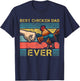 Best Chicken Dad Ever Farming Rooster Hen Poultry Business T-Shirt - T-Shirt | Navy
