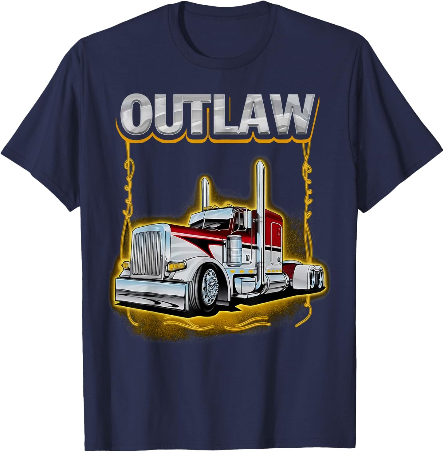 Outlaw peterbilt trucks T-Shirt - T-Shirt | Navy