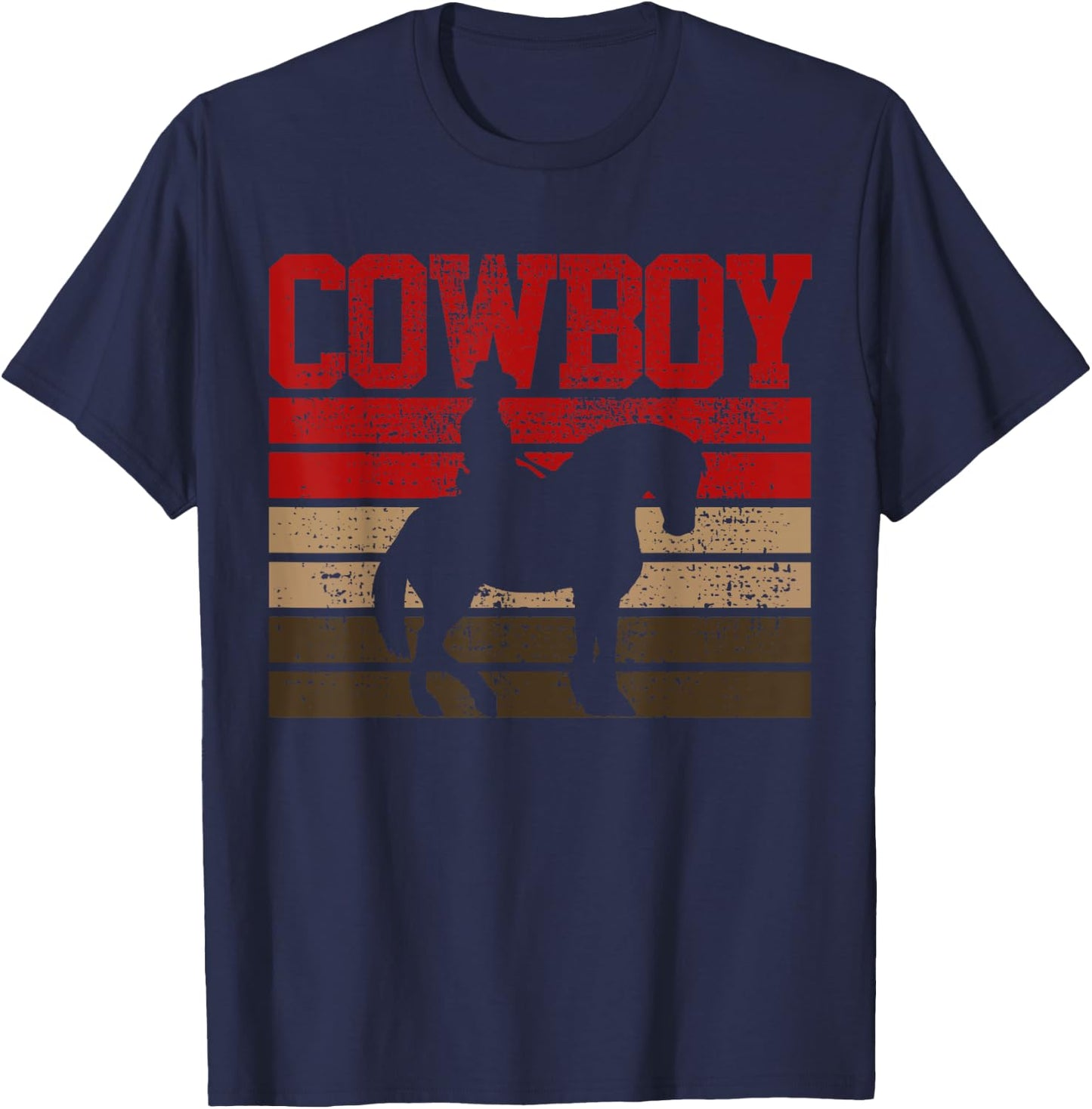Cowboy Rodeo Horse Country T-Shirt - T-Shirt | Navy