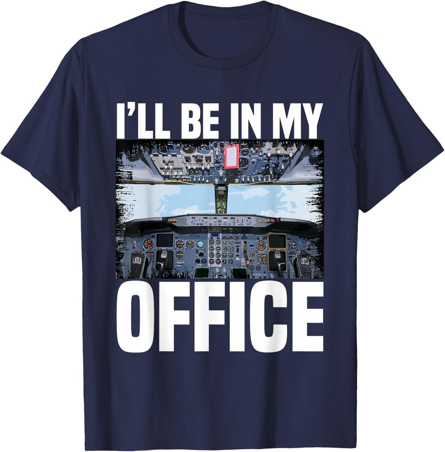 Aeroplane Pilot Aeroplane Lover Flying Flight Crew T-Shirt - T-Shirt | Navy