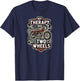 Motorcycle Rider Therapy Two Wheels Vintage Bike T-Shirt - T-Shirt | Navy