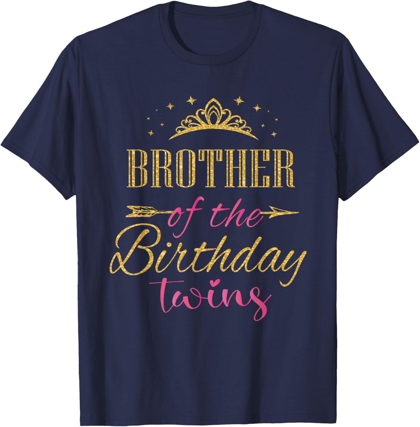 Brother Of The Birthday Twins Kids Party T-Shirt - T-Shirt | Navy