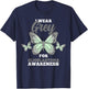 I Wear Grey For Glioblastoma GBM Awareness T-Shirt - T-Shirt | Navy