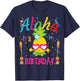 Aloha It's My Birthday Hawaii Girl Women's Pineapple Luau T-Shirt - T-Shirt | Navy