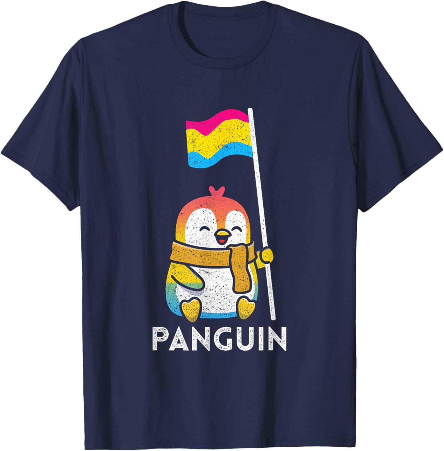 Pansexual Flag Pan Pride Penguin Gift Pansexual T-Shirt - T-Shirt | Navy