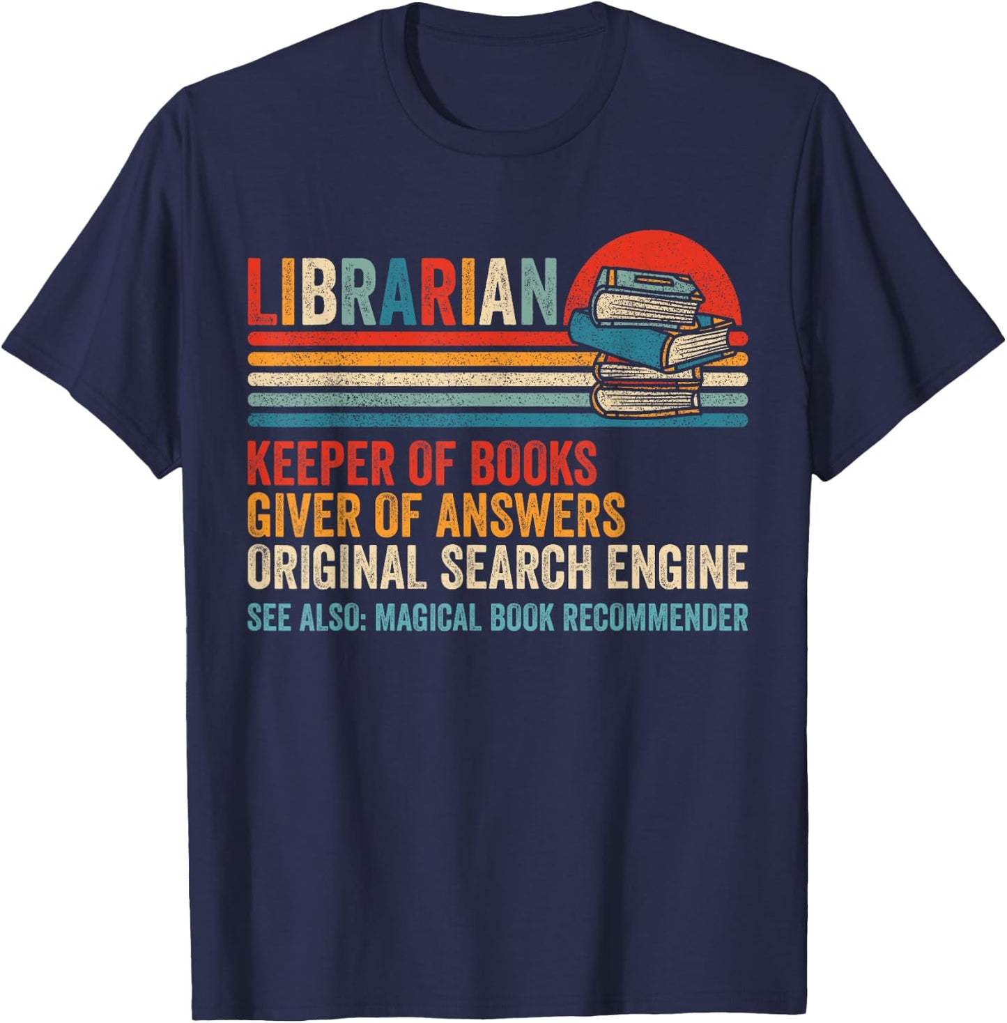Librarian Definition Book Lover Funny Library Workers Day T-Shirt - T-Shirt | Navy
