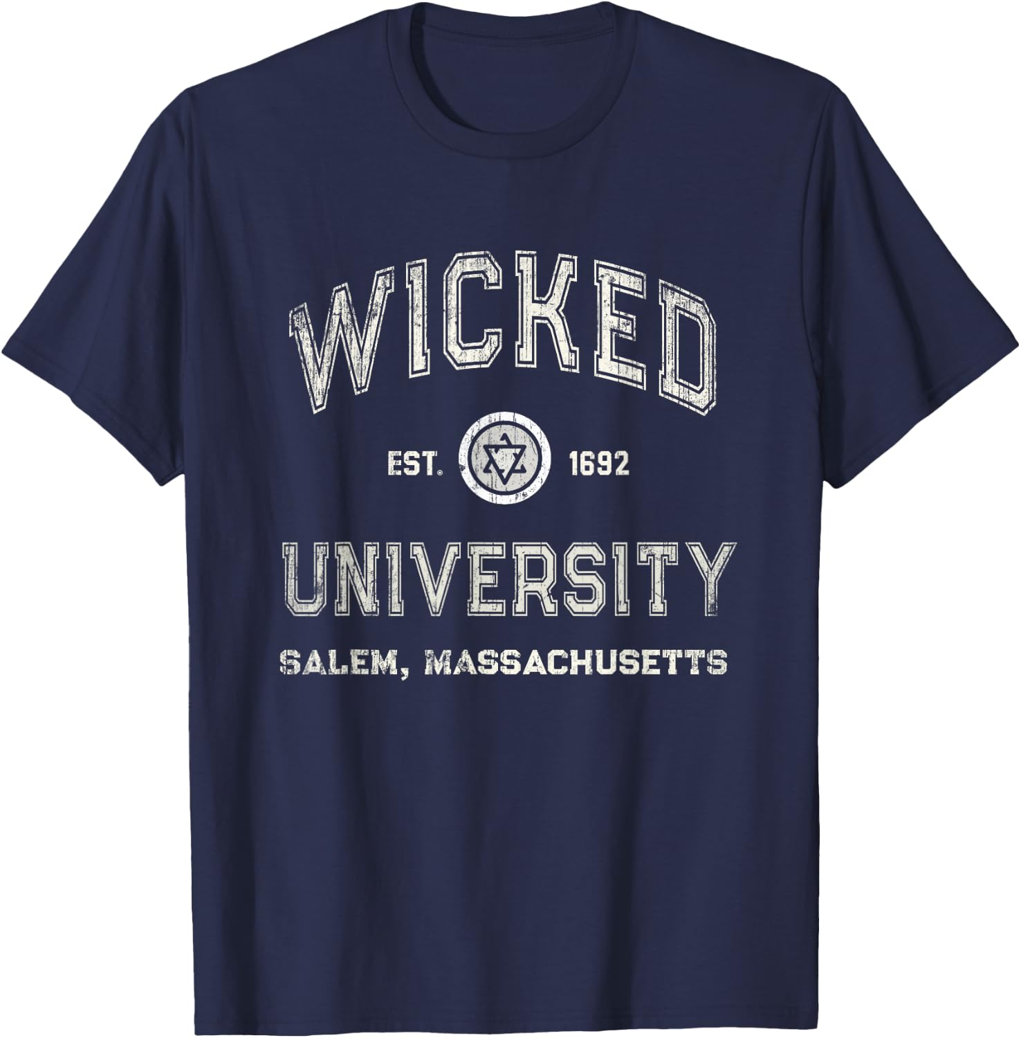 Funny Witches UNIVERSITY Salem Massachusetts Witch Wicca Gag T-Shirt - T-Shirt | Navy
