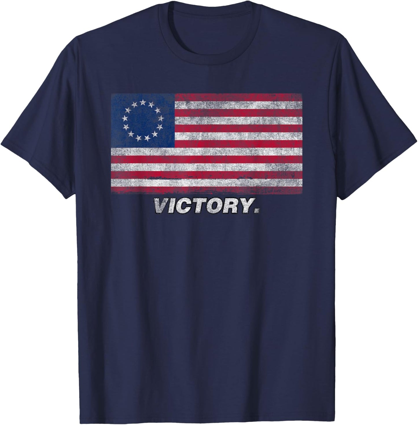 Betsy Ross USA American Flag Victory Kids Men T-Shirt - T-Shirt | Navy