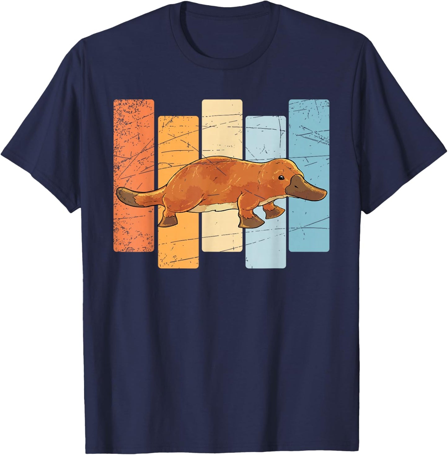 Outback Zoo Animal Lover Cute Platypus Retro Australia T-Shirt - T-Shirt | Navy
