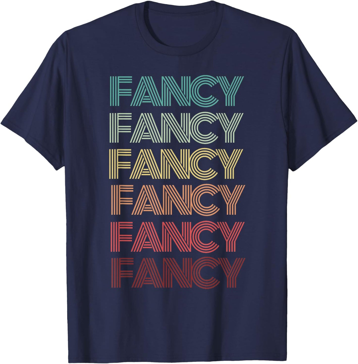 Retro Halloween FANCY Words Humor Groovy 80s T-Shirt - T-Shirt | Navy