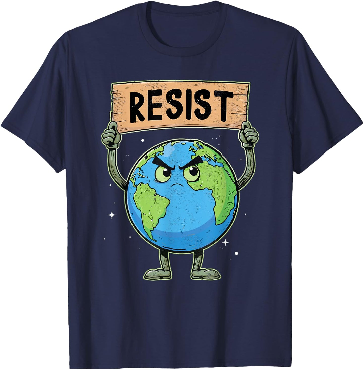 Environmental Science | Earth Day | Resist Climate Change T-Shirt - T-Shirt | Navy