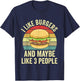 I Like Burgers & Maybe Like 3 People Funny Grilling Burgers T-Shirt - T-Shirt | Navy