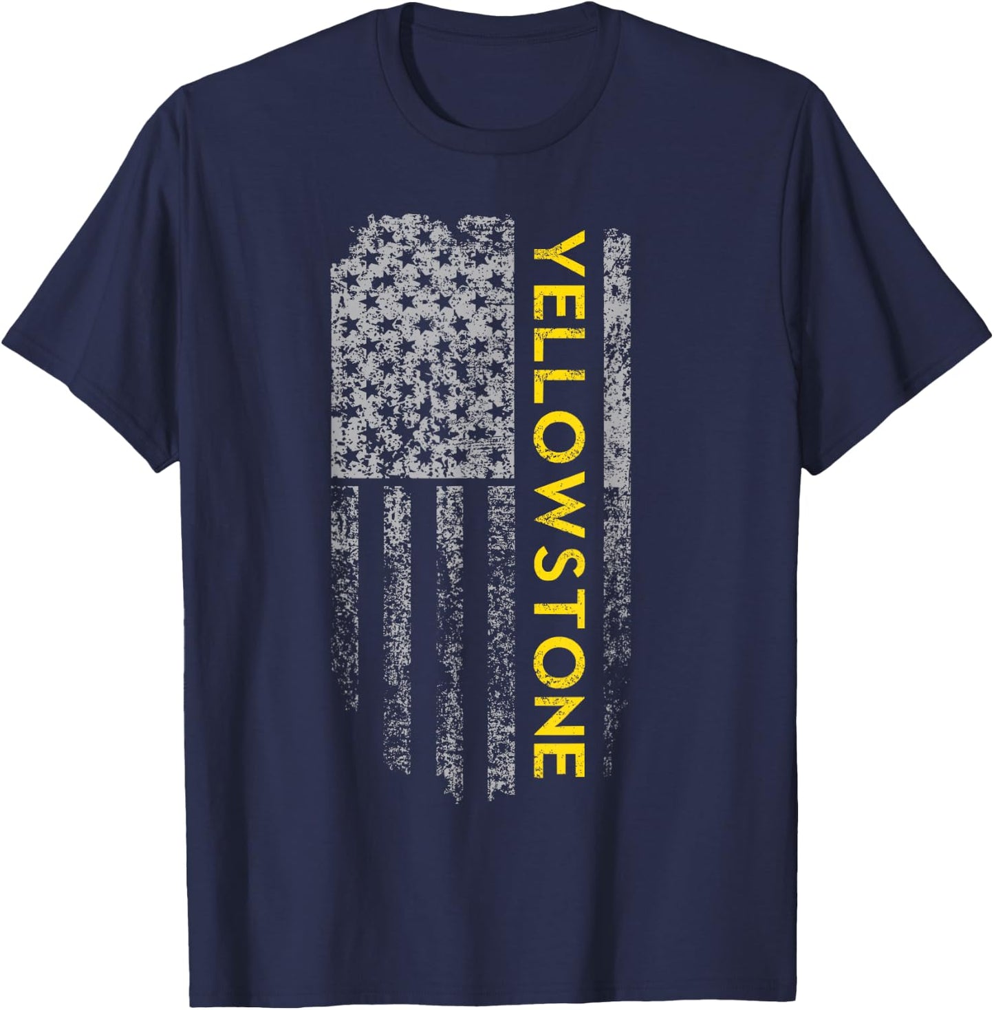 Yellowstone American Flag T-Shirt - T-Shirt | Navy