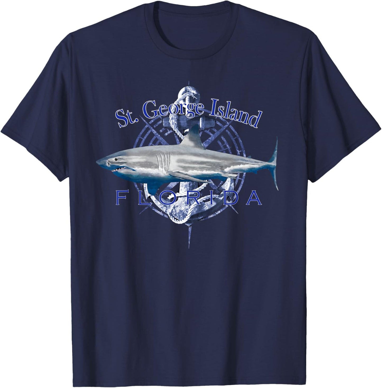 St. George Island Florida Nautical Sailing Boating T-Shirt - T-Shirt | Navy