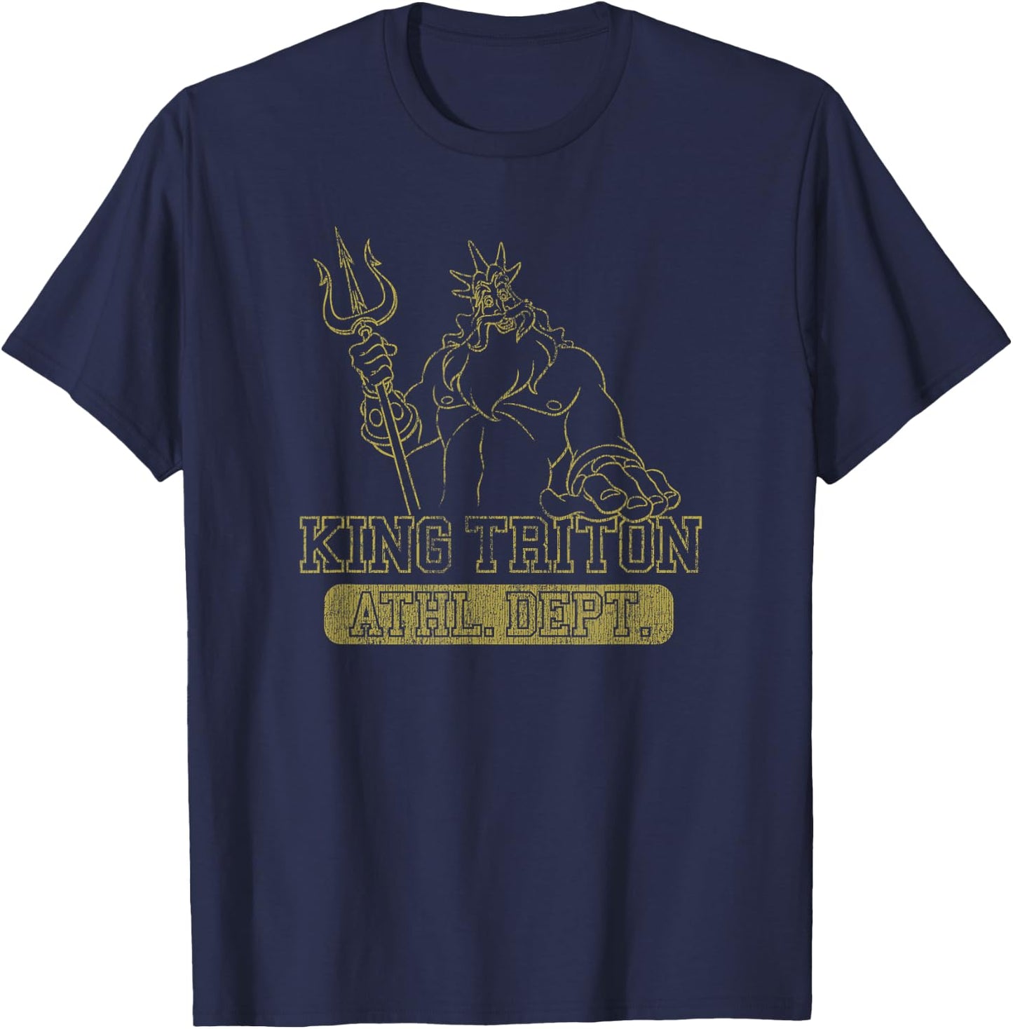 Disney The Little Mermaid King Triton Athletic Department T-Shirt - T-Shirt | Navy