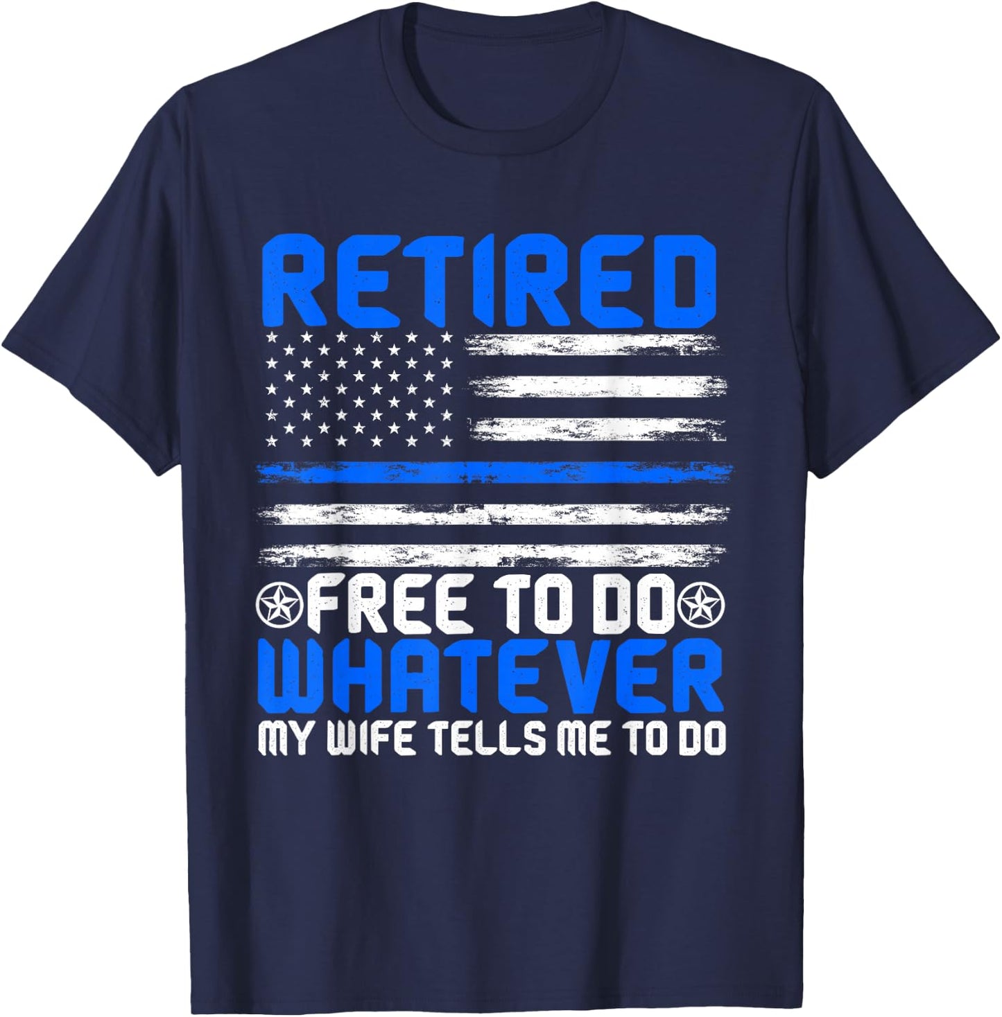 Retired Police Officer Law Enforcement Sheriff Retirement T-Shirt - T-Shirt | Navy