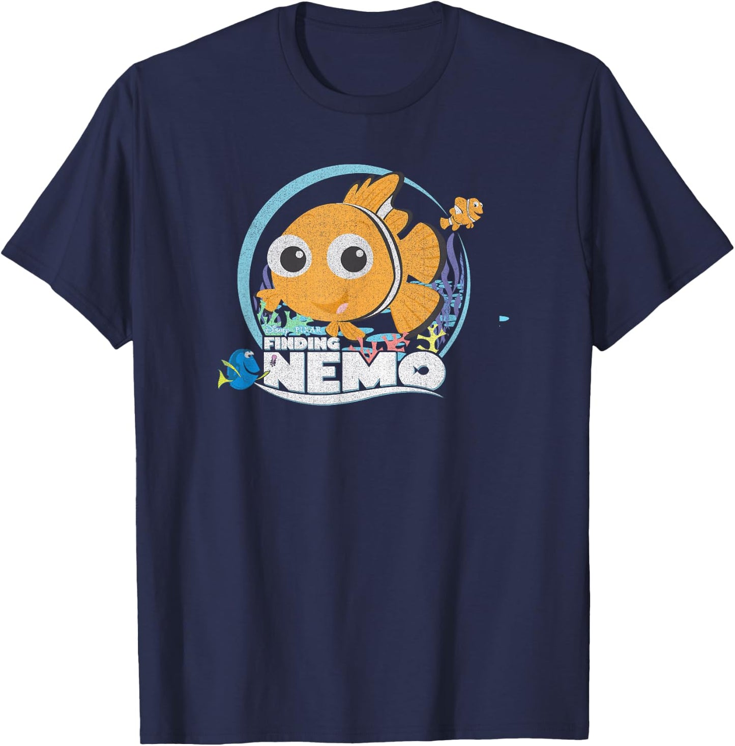 Disney Pixar Finding Nemo Group Shot Chibi T-Shirt - T-Shirt | Navy