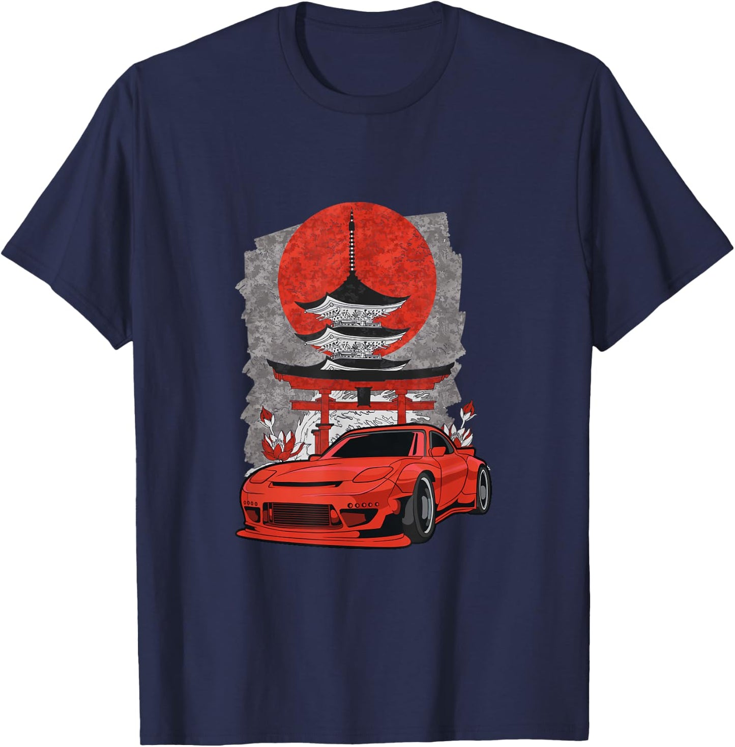 Rotary Engine Car Meet Tuning Rx Japan Shinto Rotorlife T-Shirt - T-Shirt | Navy