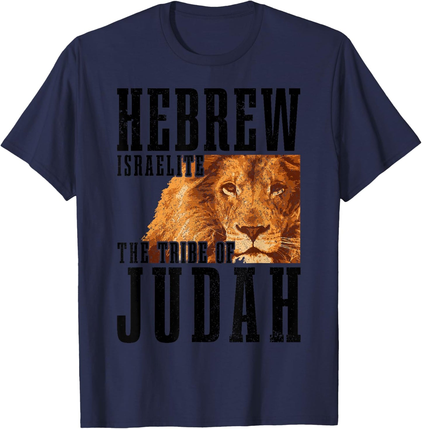 Hebrew Israelite Tribe Of Judah Lion Jew Jewish Israel T-Shirt - T-Shirt | Navy