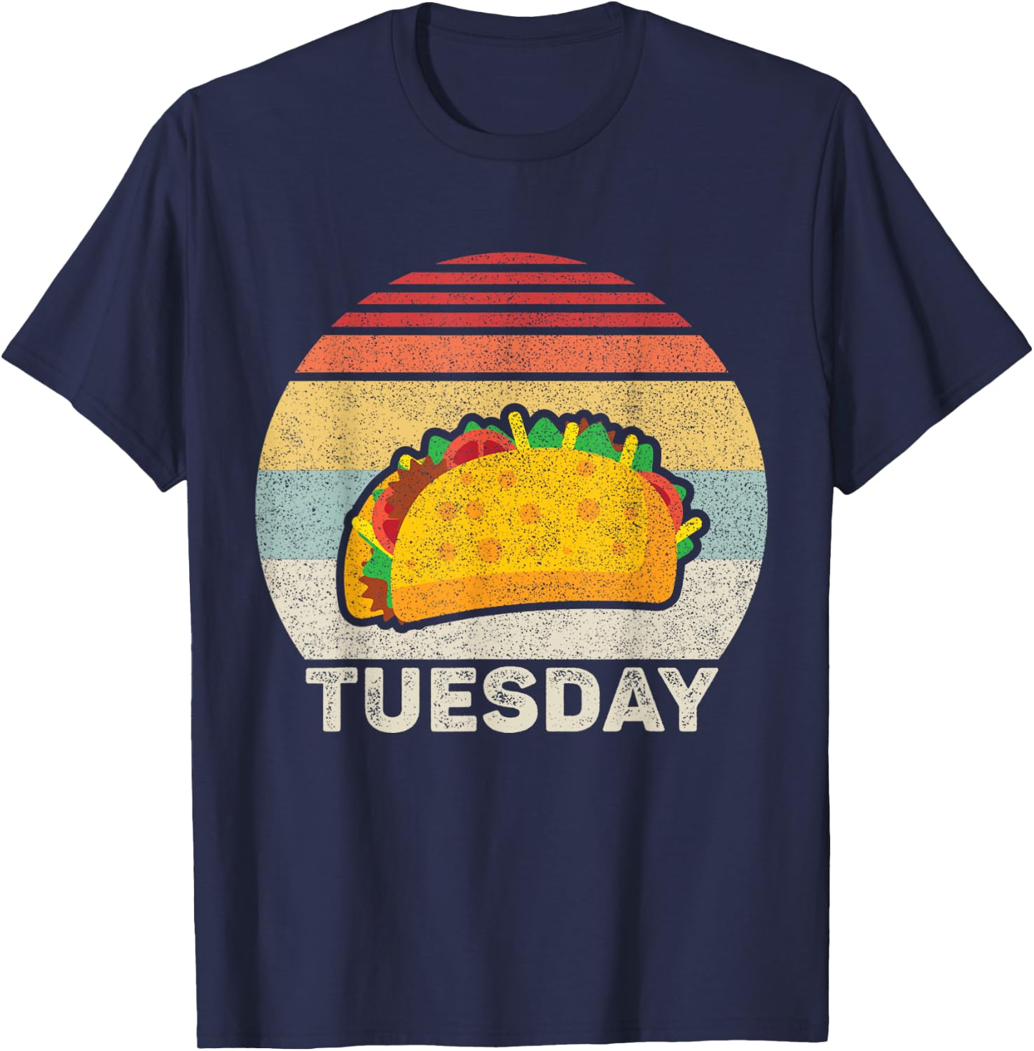 Vintage Retro Taco Tuesday T-Shirt - T-Shirt | Navy