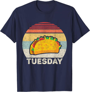 Vintage Retro Taco Tuesday T-Shirt - T-Shirt | Navy