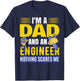 I'm A Dad And An Engineer | Civil Engineering T-Shirt - T-Shirt | Navy