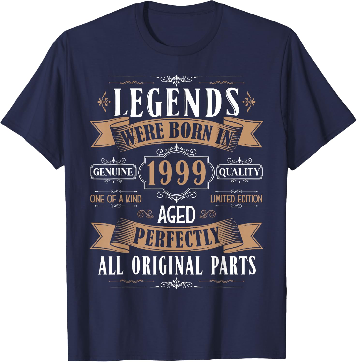 Legends Born in 1999 26th Birthday 26 Years Old Bday Men T-Shirt - T-Shirt | Navy