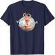 Pin Up Girl Bomber Take Off Time Nose Art WW2 Poster Retro T-Shirt - T-Shirt | Navy