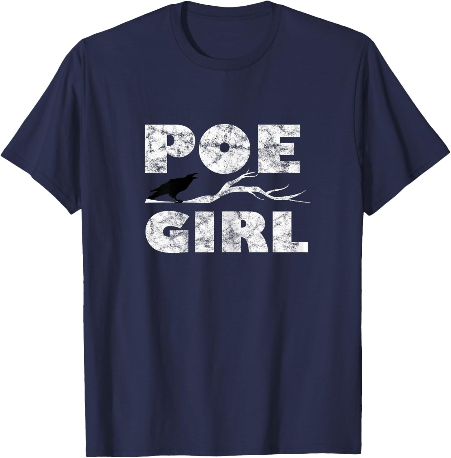 Poe Girl Funny Edgar Allan Poe Idea And Girls T-Shirt - T-Shirt | Navy