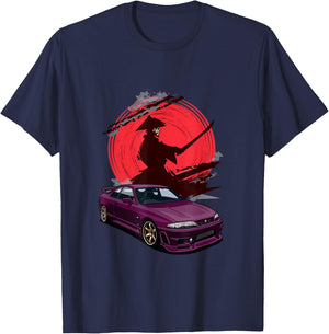 JDM Skyline R33 Car Tuning Japan Samurai Drift T-Shirt - T-Shirt | Navy