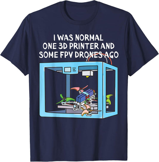 3D Printer FPV Drone Freestyle and Racing Quadcopter T-Shirt - T-Shirt | Navy