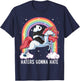 Panda Riding Unicorn Funny Haters Gonna Hate Pandicorn Girls T-Shirt - T-Shirt | Navy