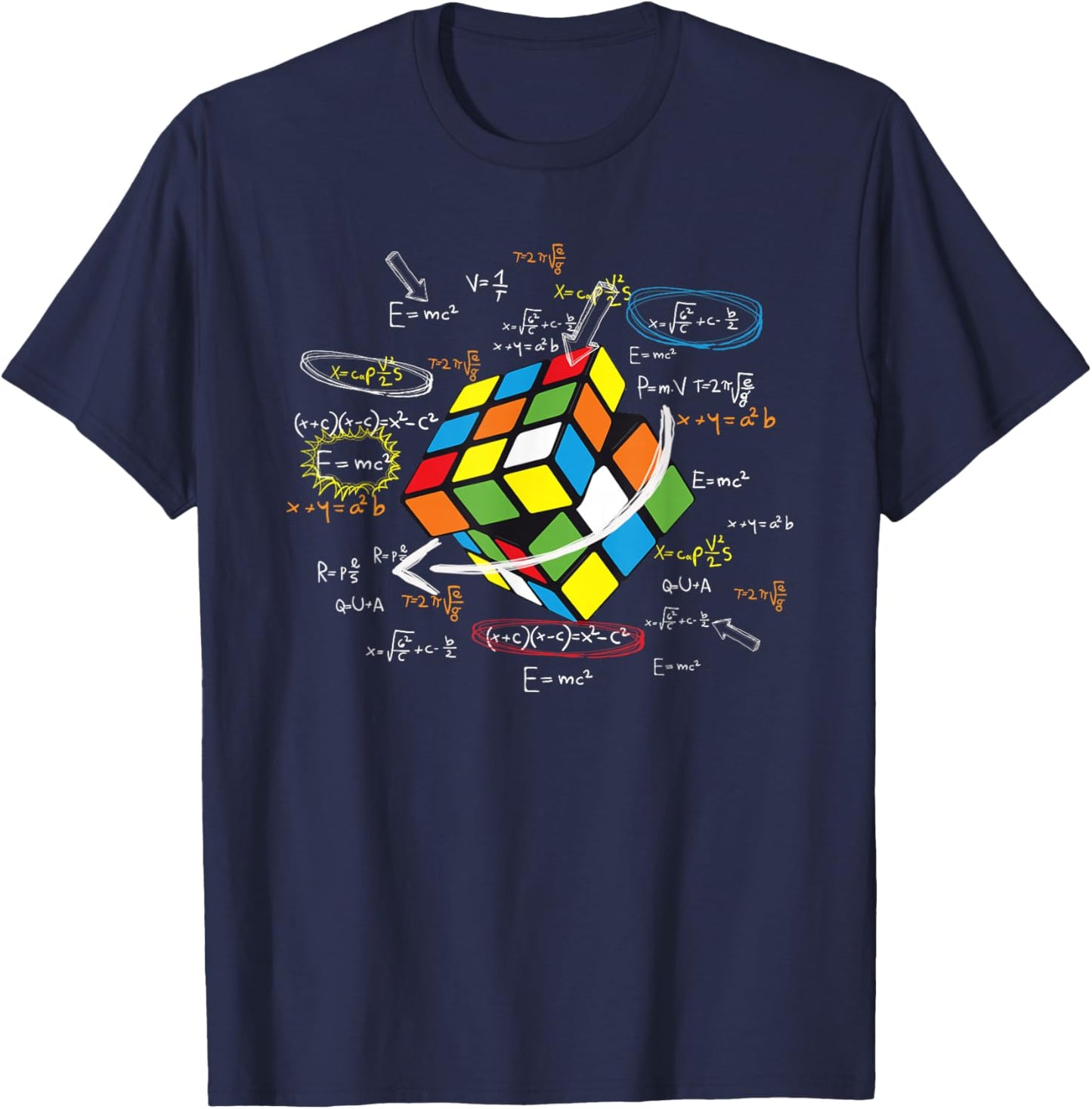 Cool Math Rubik Rubix Rubics Player Cube Math Lovers Small T-Shirt - T-Shirt | Navy