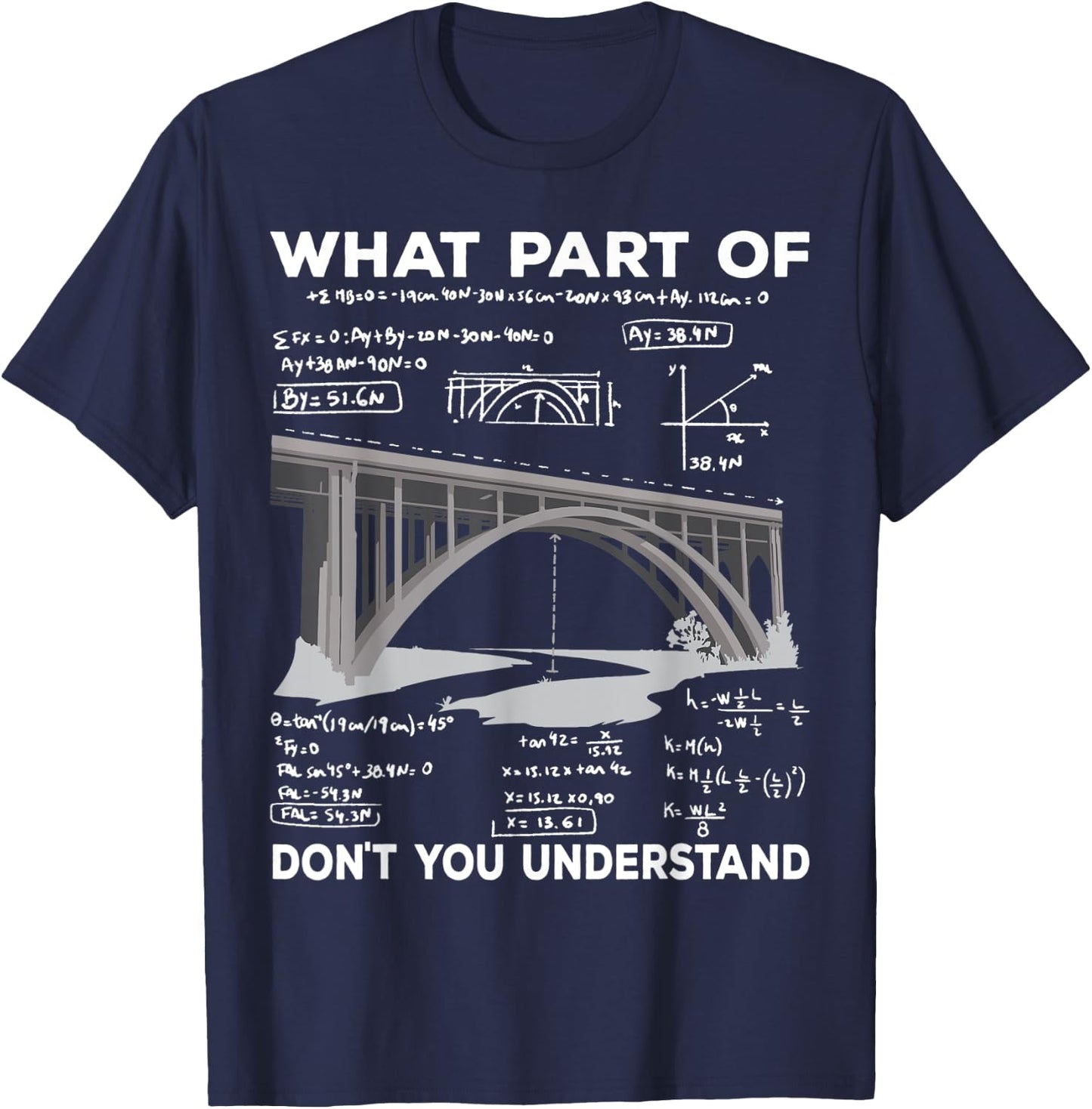 What Part Of Dont You Understand Construction Civil Engineer T-Shirt - T-Shirt | Navy