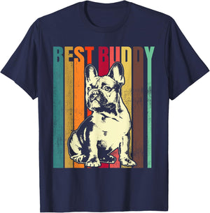 99 Gifts French Bulldog Frenchie Dog -Adults Black Small Short Sleeve T-Shirt - T-Shirt | Navy