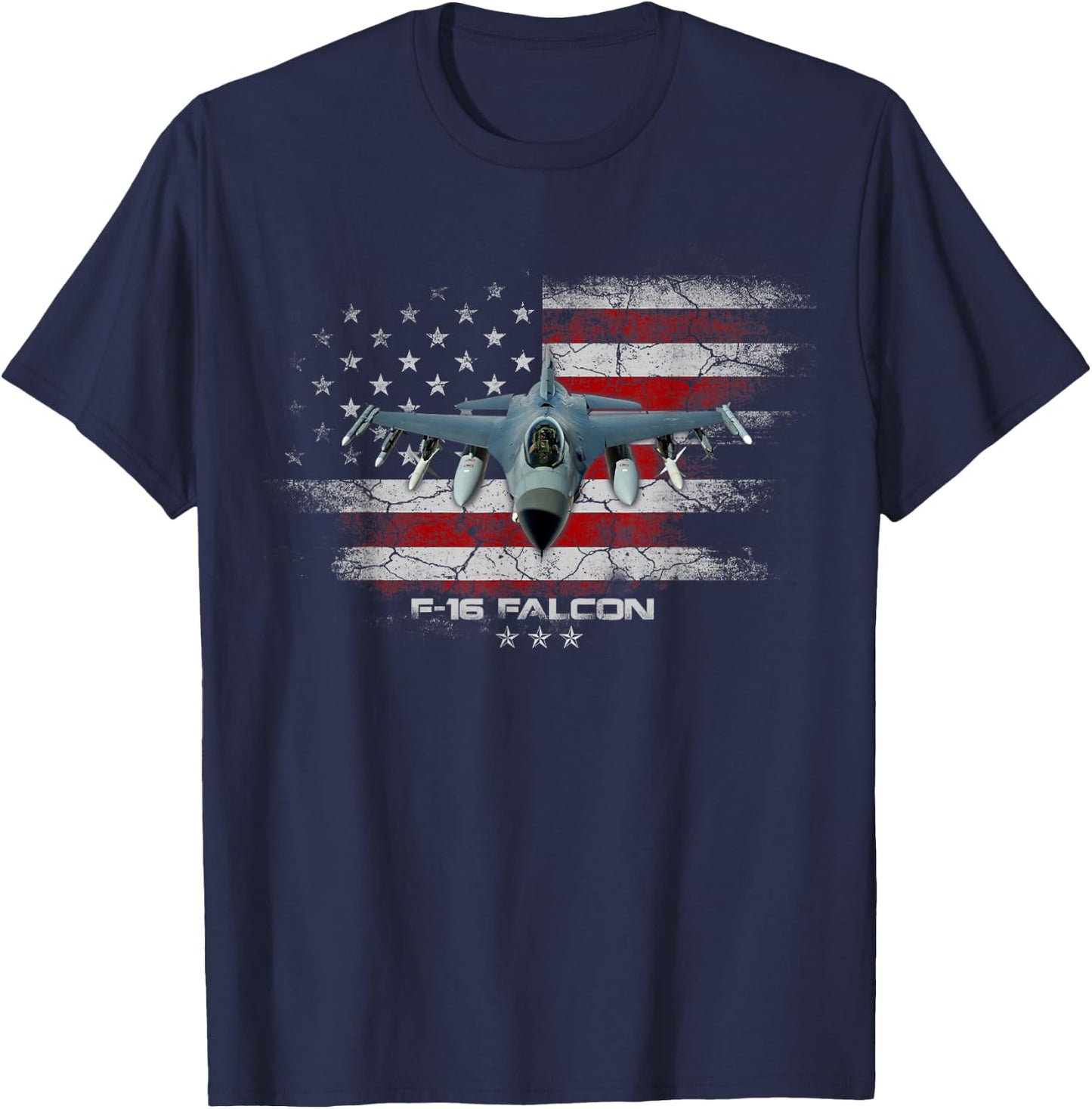 F-16 Fighting Falcon Military Jet Aircraft Pilot Veteran Men T-Shirt - T-Shirt | Navy