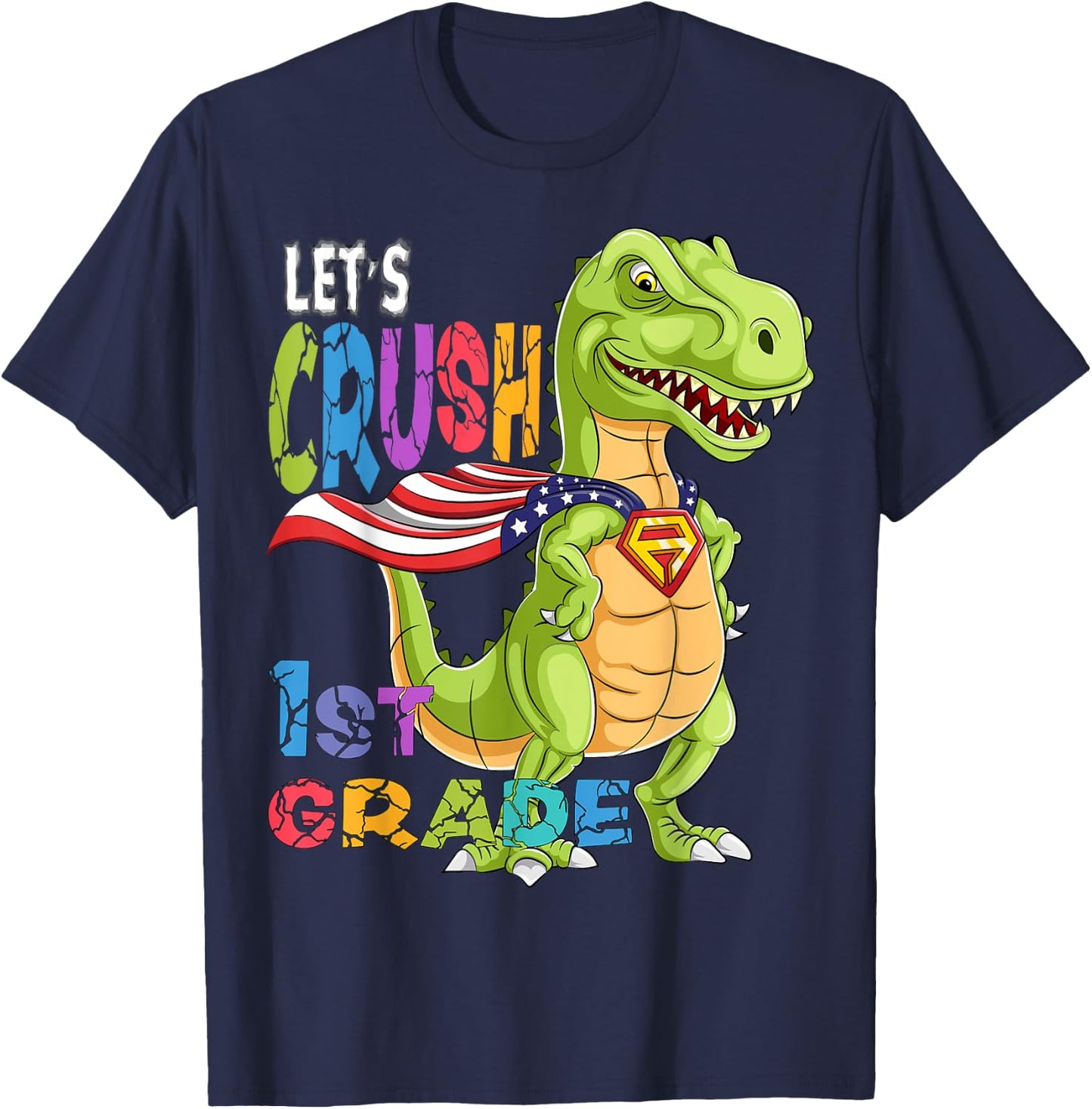 Ready To Crush First Grade Back to School Class of 2035 Boy T-Shirt - T-Shirt | Navy