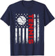 Distressed American Flag Tennis Patriotic 4th Of July T-Shirt - T-Shirt | Navy