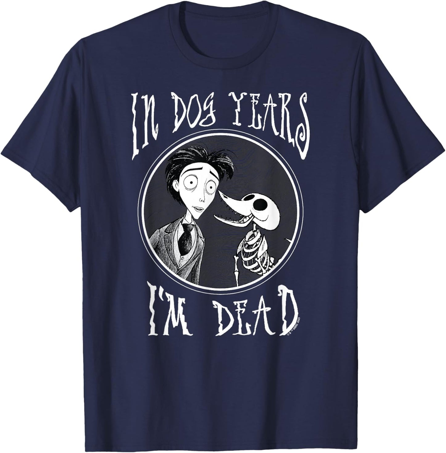 Corpse Bride - In Dog Years I'm Dead T-Shirt - T-Shirt | Navy