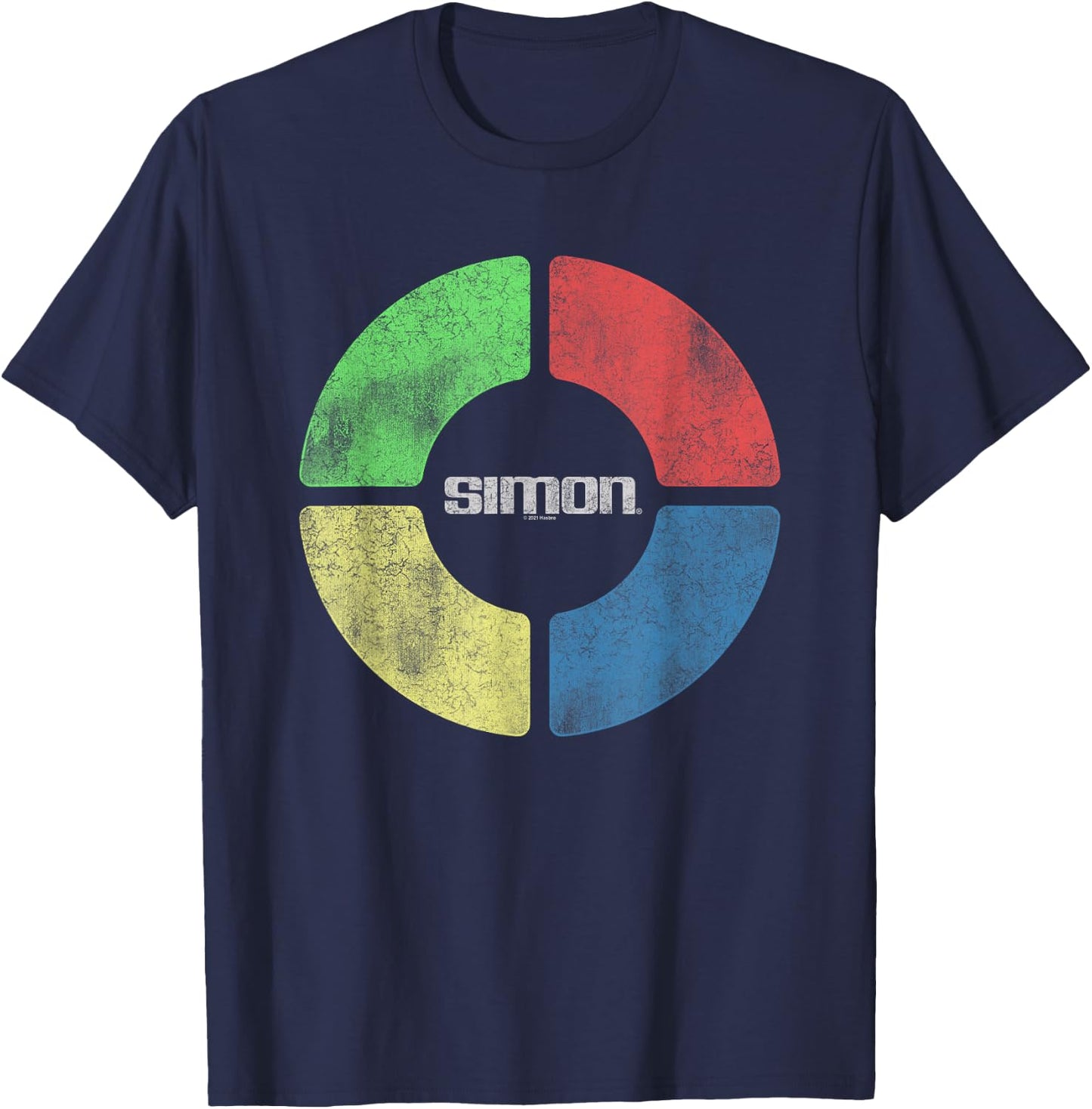 Simon Simple Simon Distressed T-Shirt - T-Shirt | Navy