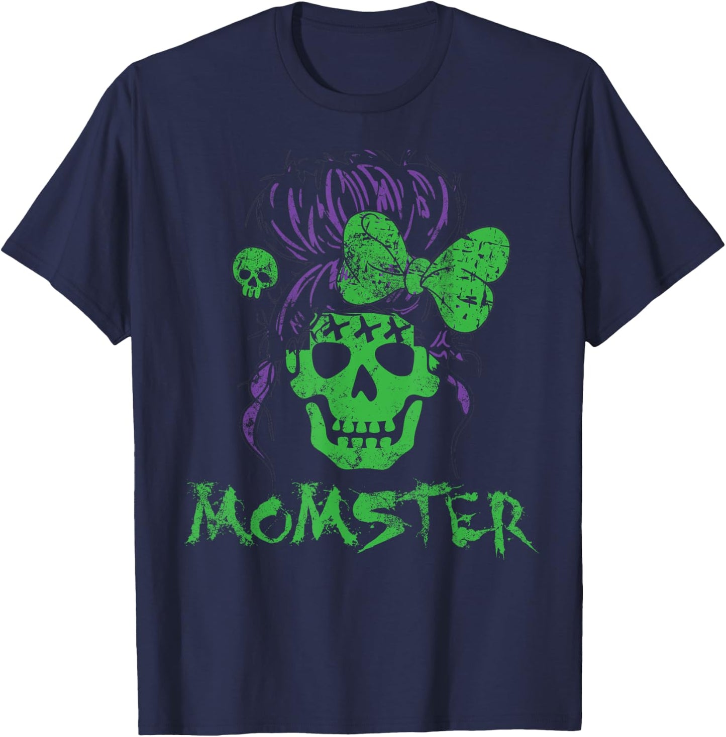 Momster Shirt Retro Funny Horror Zombie Halloween T-Shirt - T-Shirt | Navy