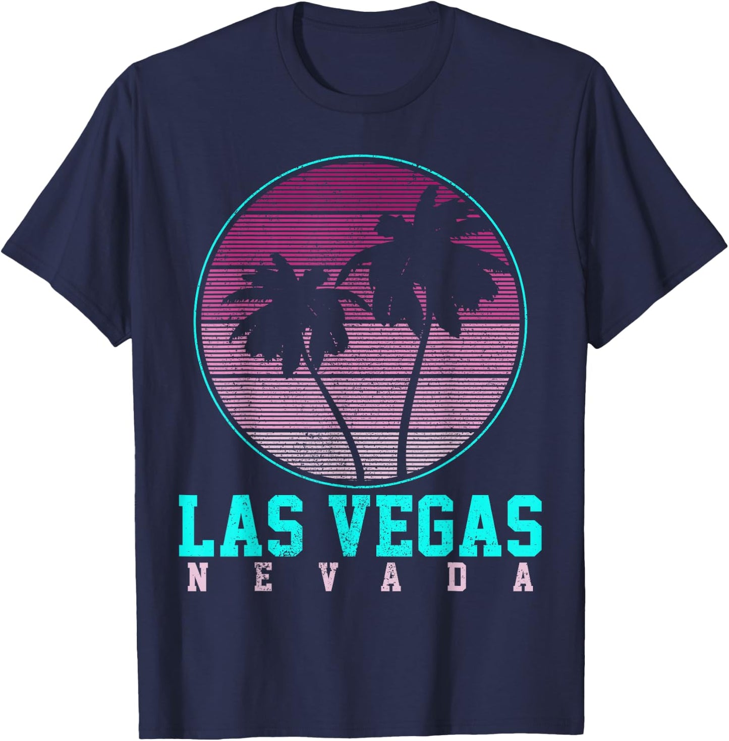 Las Vegas Nevada Vintage Retro Souvenir T-Shirt - T-Shirt | Navy