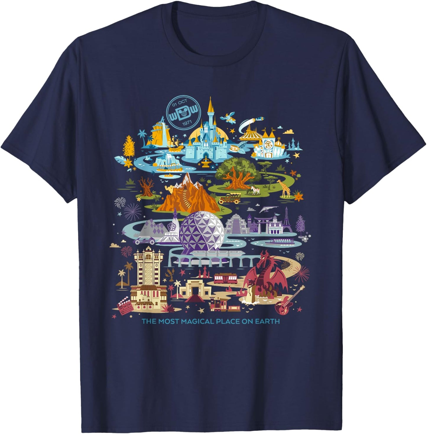 Disney Walt Disney World 50th Anniversary T-Shirt - T-Shirt | Navy