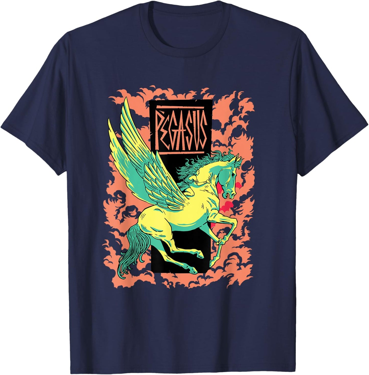 Greek Mythology art Ancient Greece Pegasus History T-Shirt - T-Shirt | Navy