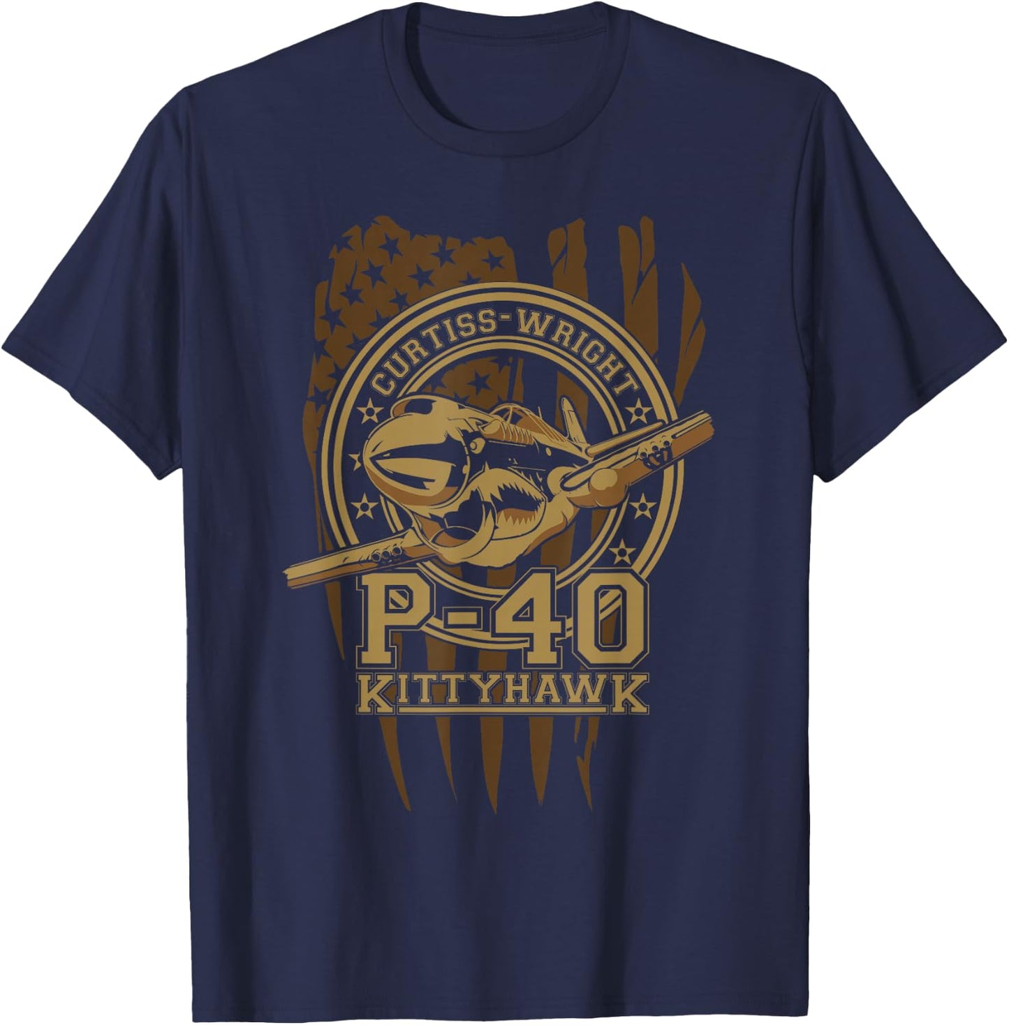 Warbirds: P-40 Kittyhawk T-Shirt - T-Shirt | Navy