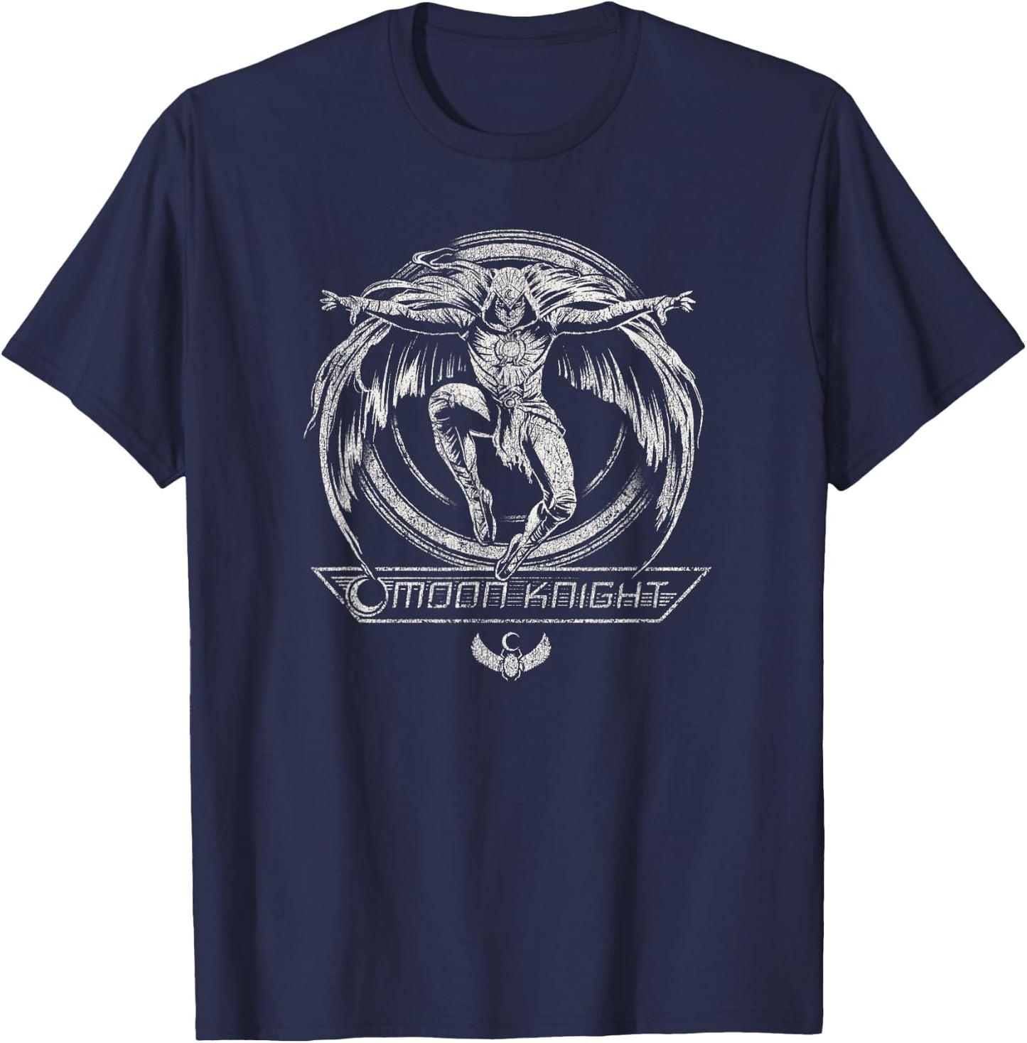 Marvel Moon Knight Action Jump Logo T-Shirt - T-Shirt | Navy
